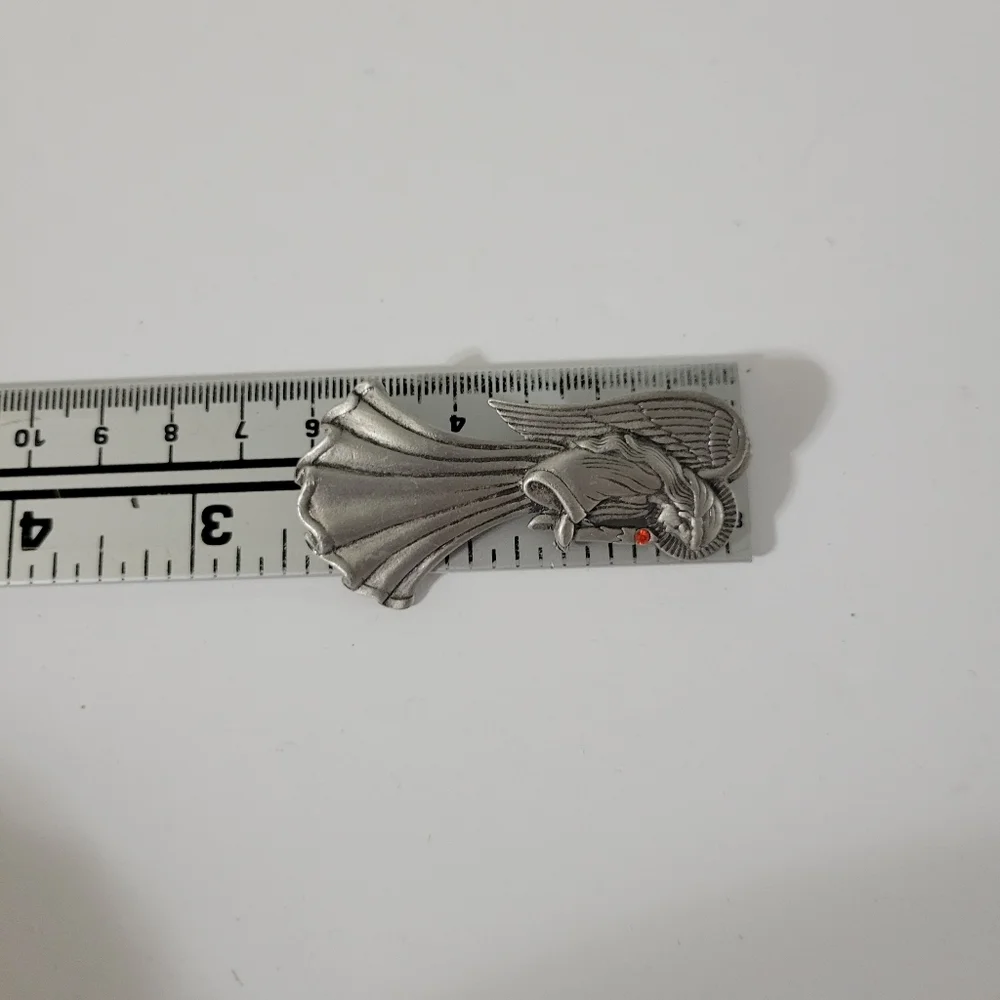 JJ'S Angel Brooch Pewter Vintage